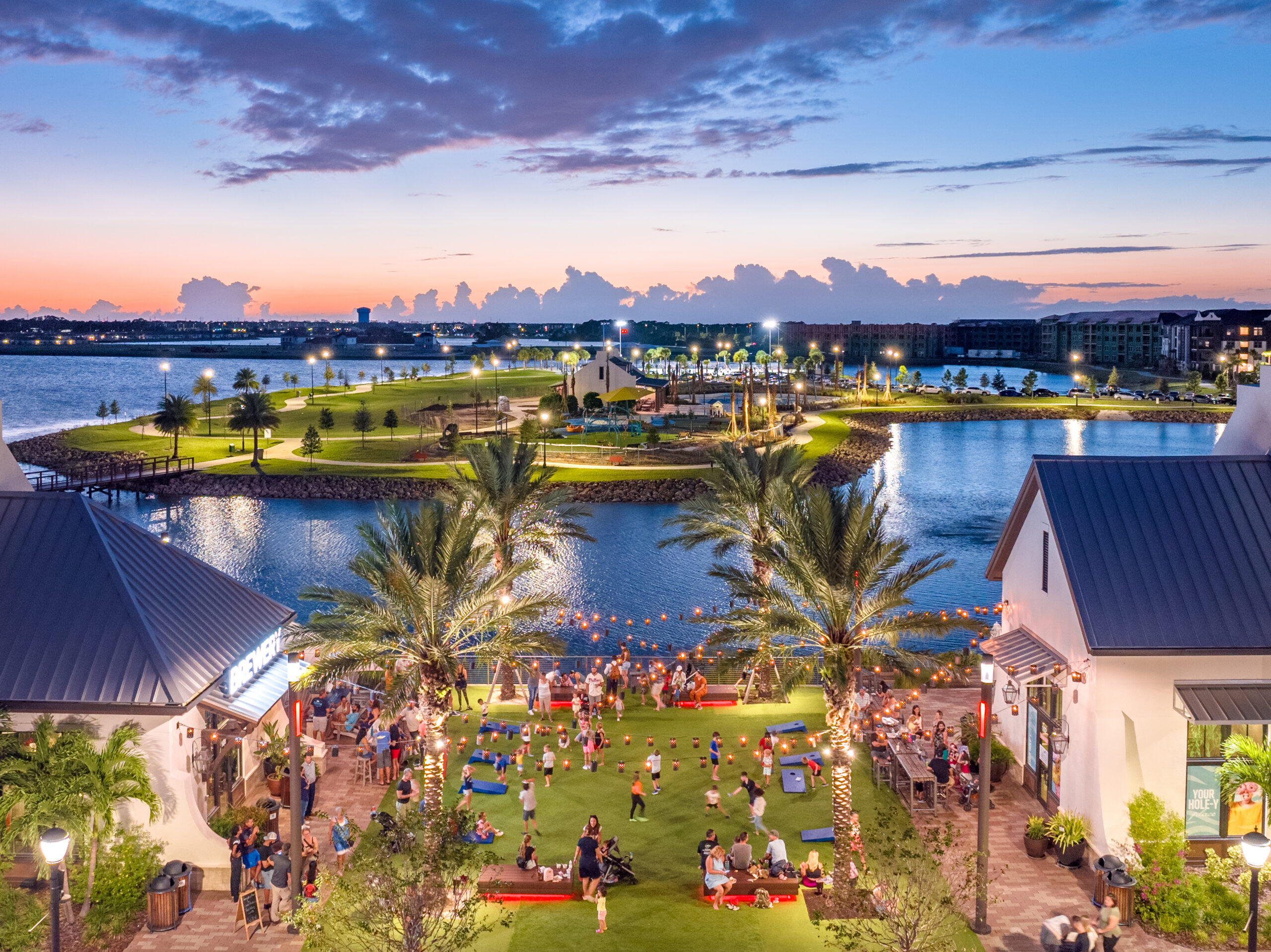 Waterside Place at Sunset