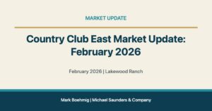 Country Club East Market Update: February 2026 for Lakewood Ranch real estate