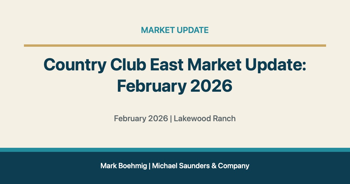 Country Club East Market Update: February 2026 for Lakewood Ranch real estate