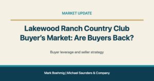 Lakewood Ranch Country Club Buyer’s Market: Are Buyers Back? for Lakewood Ranch real estate